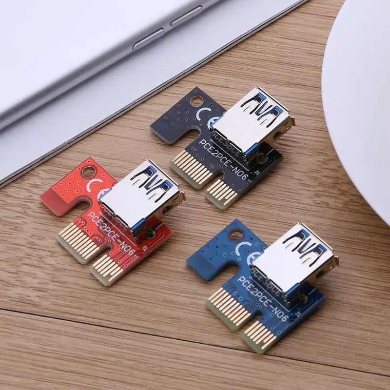 Черный/синий/красный PCI E Express 1X до 16X Графический удлинитель Кабель для майнинга