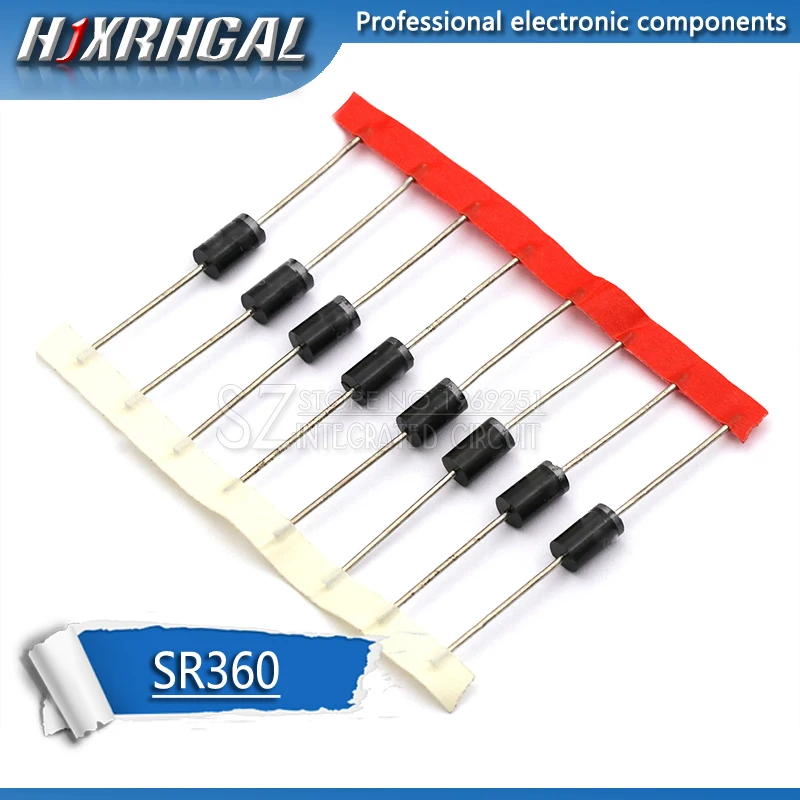 20шт Высокое качество новый DIP SR360 диод Шоттки 3A/60 V hjxrhgal | Электронные компоненты и