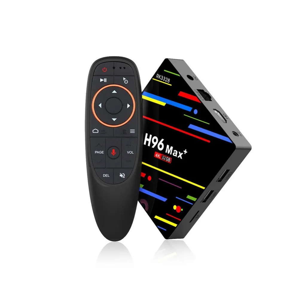 

H96max+ TV Box Android 8.1 Quad Core 4+32G 4K WiFi 1080P Network Set Top Box Support HDMI USB TF IR Remote Smart TV Box