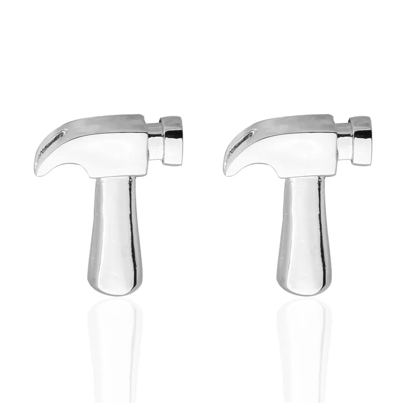

KC626 Silver Hammer Cufflinks Silver Copper Tool Design Best Gift For Men Cuff Links Wholesale&retail
