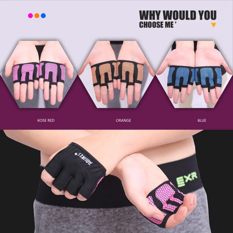 AOLIKES 1 пара противоскользящие мужские и женские перчатки для спортзала Дышащие Бодибилдинг тренировочные спортивные перчатки для фитнеса