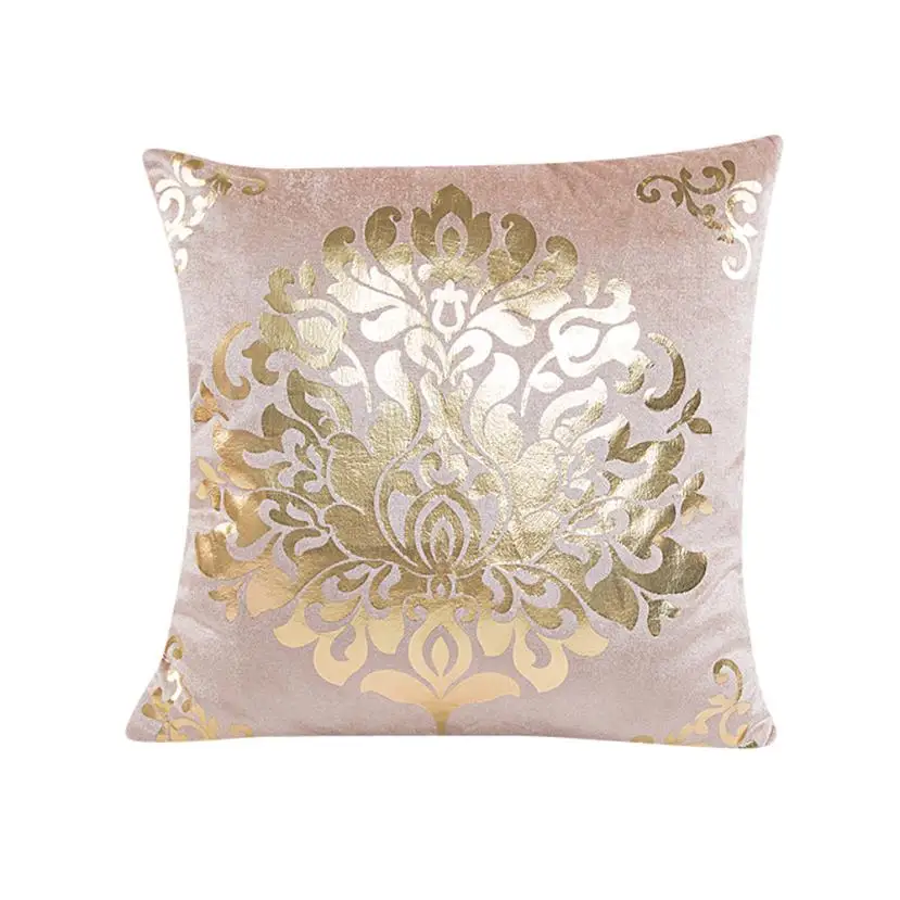 ISHOWTIENDA Gold velvet gold foil printing Pillow Sofa Waist Throw