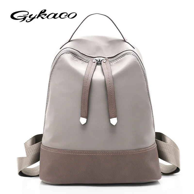 

Gykaeo 2017 Female Casual Patchwork Backpacks for Women All Match Shoulder Bags Leisure Travel Small Waterproof Nylon Backpack