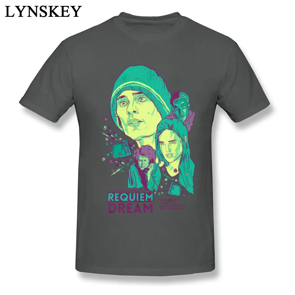 100% Cotton Tops T Shirt Requiem For A Dream for Men Design T-Shirt Casual New Design Round Collar Short Sleeve Tee Shirt Requiem For A Dream carbon