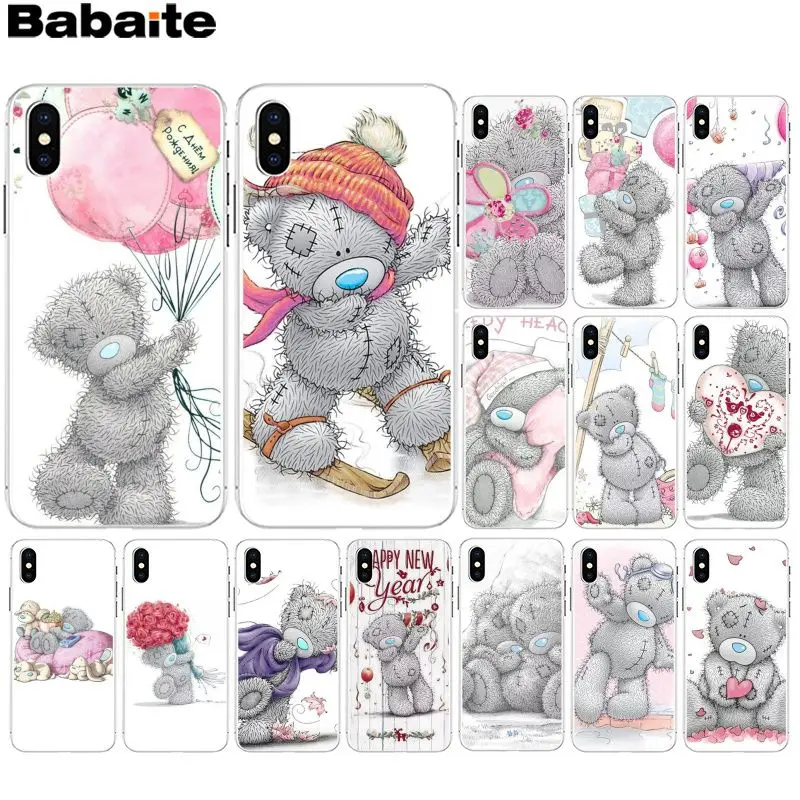 

Babaite Tatty Teddy Bear Me To You Soft Silicone Transparent Phone Case for iPhone X XS MAX 6 6s 7 7plus 8 8Plus 5 5S SE XR