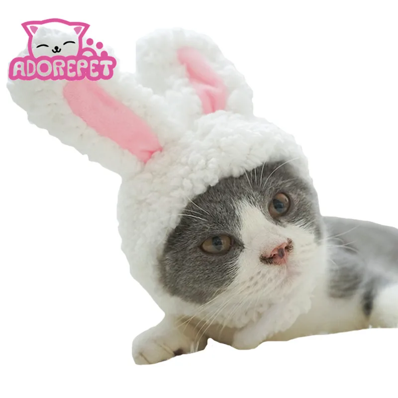 Dog Pet Bunny Rabbit Ears for Cat Small Dogs Kitten Party Easter Halloween Costume Outfits Hat Headband Neck Ear Warmer | Дом и сад