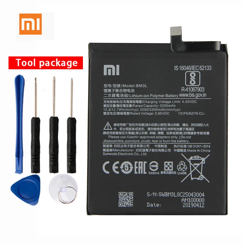 Original Xiaomi BM3L Phone battery For Xiaomi M9 MI 9 3300mAh