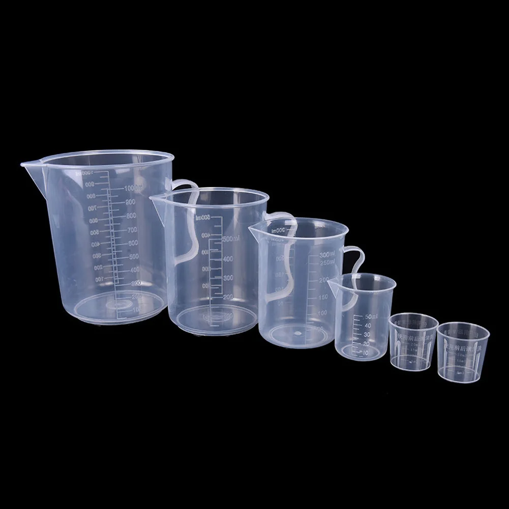20 мл/30 мл/50 мл/300 мл/500 мл/1000 мл прозрачный пластиковый градуированный мерный стакан для выпечки стакан для измерения жидкости, контейнер для кувшина