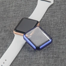 Защитная крышка для Apple Watch, чехол с гальваническим покрытием, пластиковый жесткий компьютер 38 мм/42 мм для Apple Watch Series 3 и Series 2