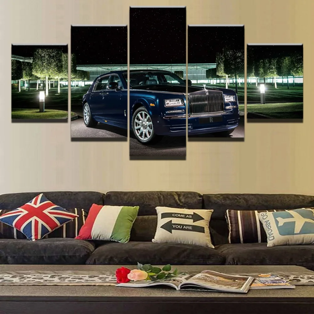

In the Night Poster Canvas Painting Printed Modern Wall Art Decorative Framework 5 Pieces Fashion Atmospheric Style Car Pictures