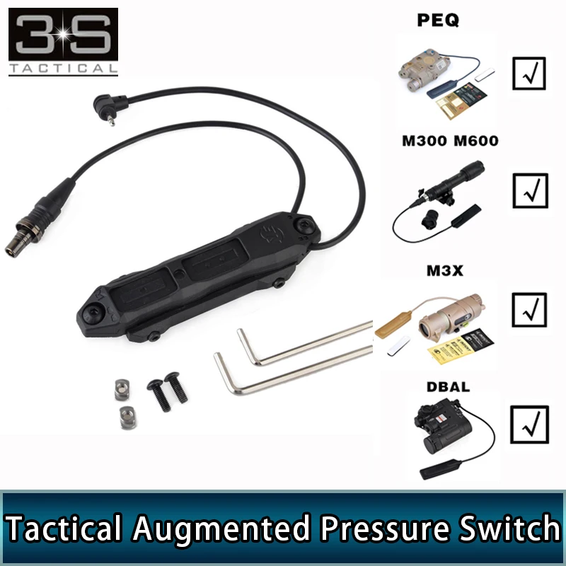 Arma de Luz Remoto para um Elemennt Softair Tático Pressão Aumentada Interruptor Duplo Peq 15 M3x Dbal M300 M600 M720v