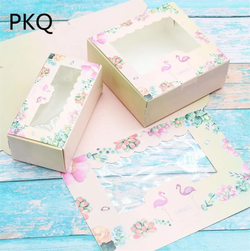 

10PCS/LOT Flower Paper Cup cake Packing Box Muffin Cake Box Puff Pastry Box Cupcake Pastry Cookie Package