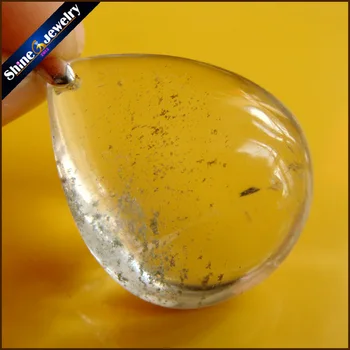 

Limited Sale Natural Green Phantom Crystals cabochon setting Necklace Pendant Stone Beads for DIY Jewelry Making JS033