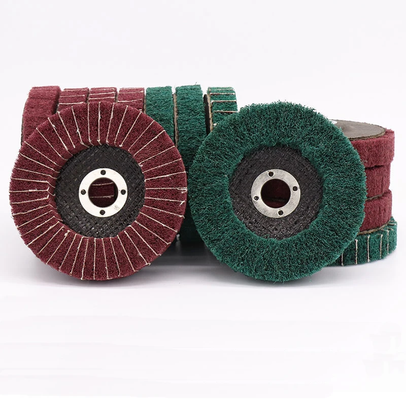 

100mm Diameter Nylon Scouring Cloth Abrasive Wheel Brush For Cleaning Rust Removing Polishing Buffing Disc For Rotary Tool
