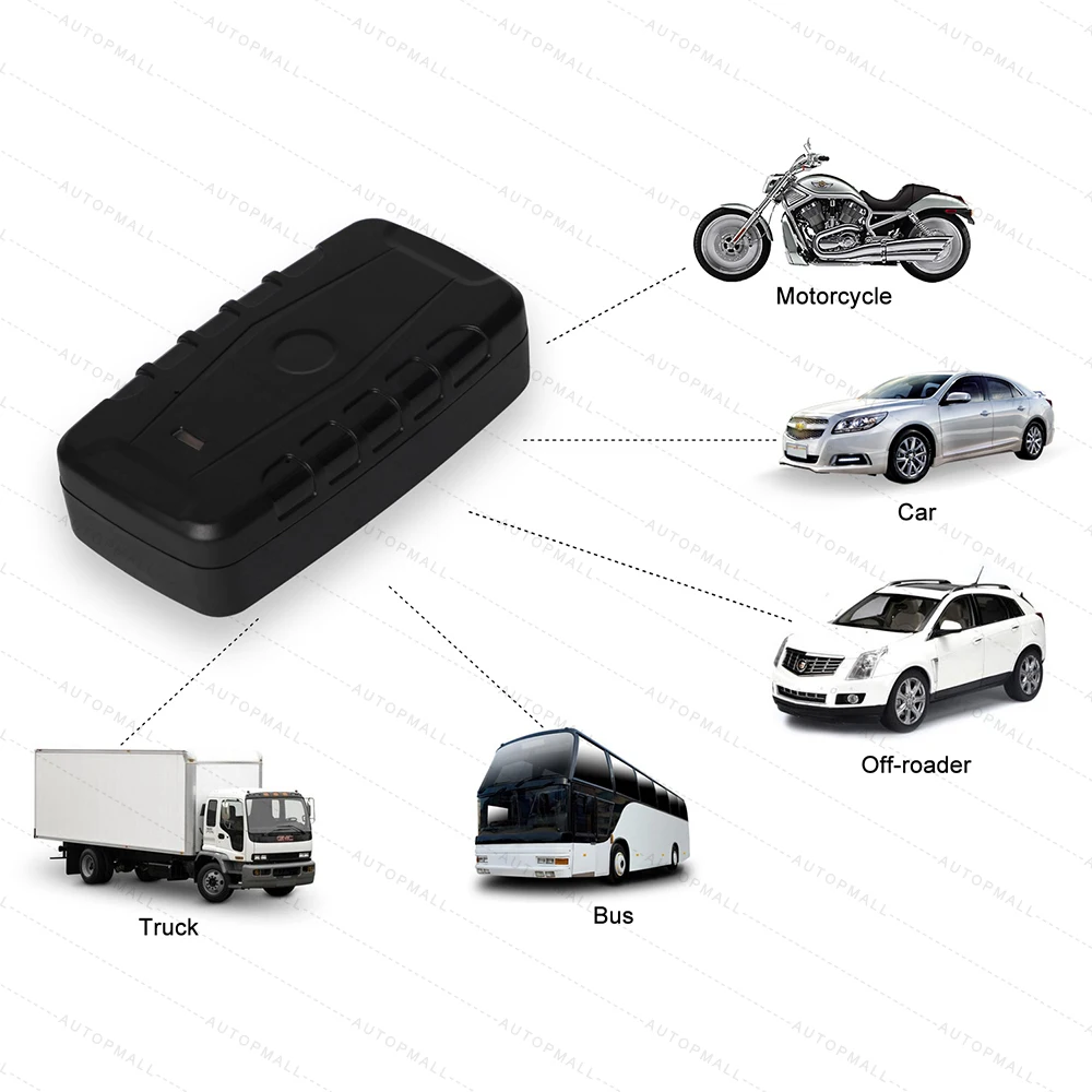 سيارة GPS المقتفي LK209B جهاز تتبع المركبات GPS محدد GSM جهاز تتبع بنظام خدمة الحزمة العامة الراديوية (GPRS) 120 أيام زمن الانتظار مغناطيس قوي للماء