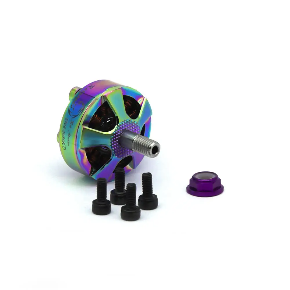 Безщеточный мотор BrotherHobby Returner R6 2306 2450KV 4-5S с цветным покрытием 16 см провод для