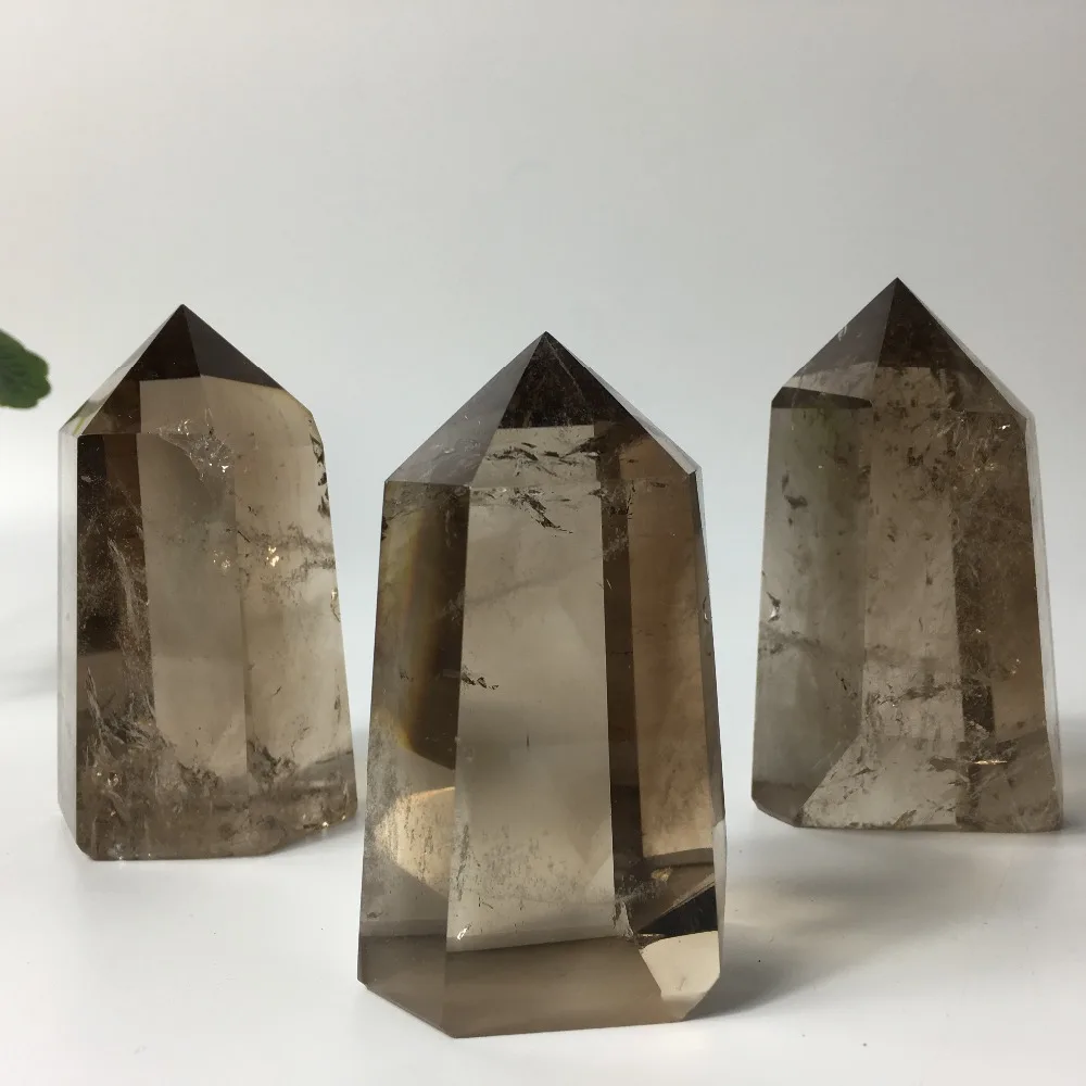 

7cm amazing top quality Smoky quartz crystal points Smoky quartz tower healing crystals