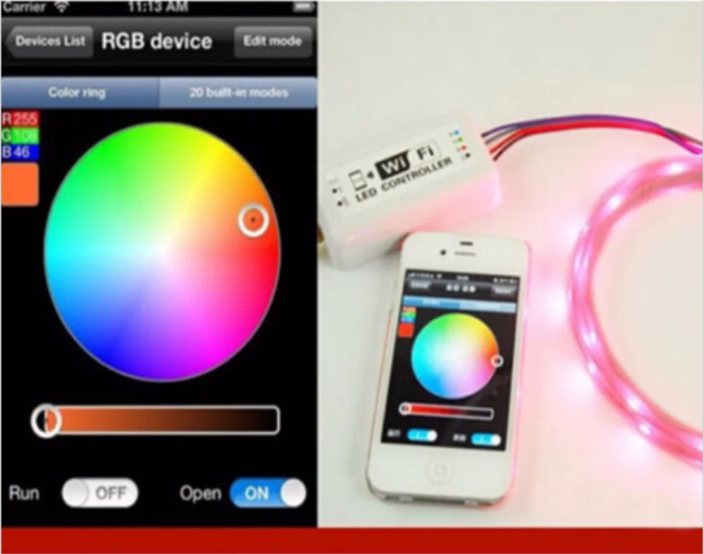 Wifi Беспроводная RGB Светодиодная лента управления Лер DC7.5-24 vдля iOS iPhone iPad Android смартфон планшет домашняя система управления усилителем