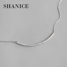 SHANICE INS холодное серебро 925 пробы улыбающееся лицо T буквенные формы цепи ожерелье для женщин подарок никогда не выцветает мода ювелирные изделия