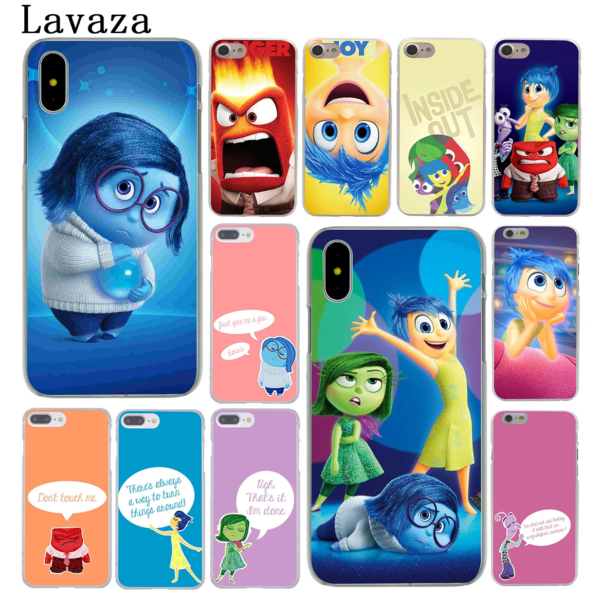 

Lavaza Inside Out Hard Phone Case for Apple iPhone 6 6s 7 8 Plus 4 4S 5 5S SE 5C Cover for iPhone XS Max XR Cases