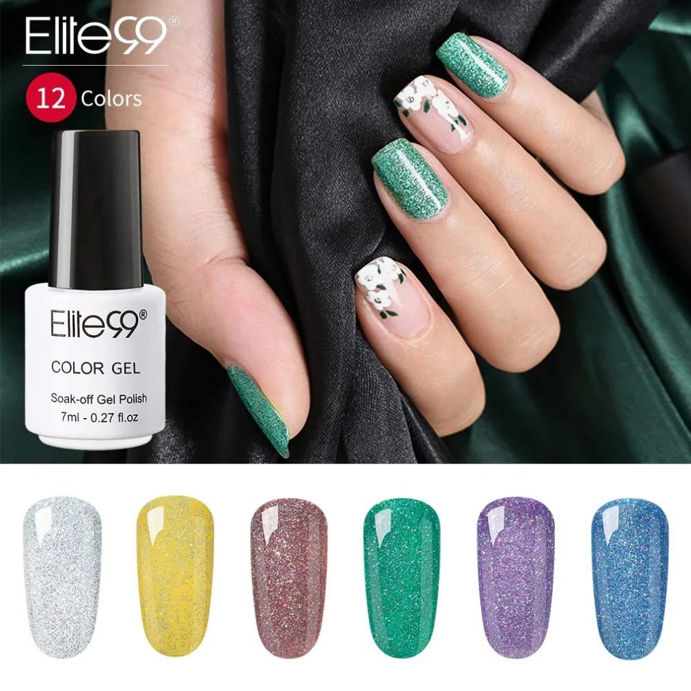 

Elite99 7ml Neon Bling Nail Lacquer Finger Color Glitter Shining Nail Polish Nail Art Manicure Vernis Long Lasting Varnish