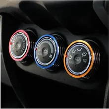 Ручка кондиционера DIY защитный декоративный круглый чехол для mitsubishi ASX аксессуары из алюминиевого сплава для стайлинга автомобилей