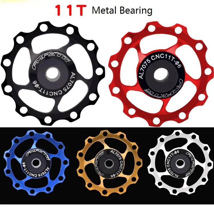 Задний переключатель передач велосипедный цепной направляющий колеса 11 T 13 T для 8 9 10 11 скоростной металлический подшипник или керамический подшипник на выбор
