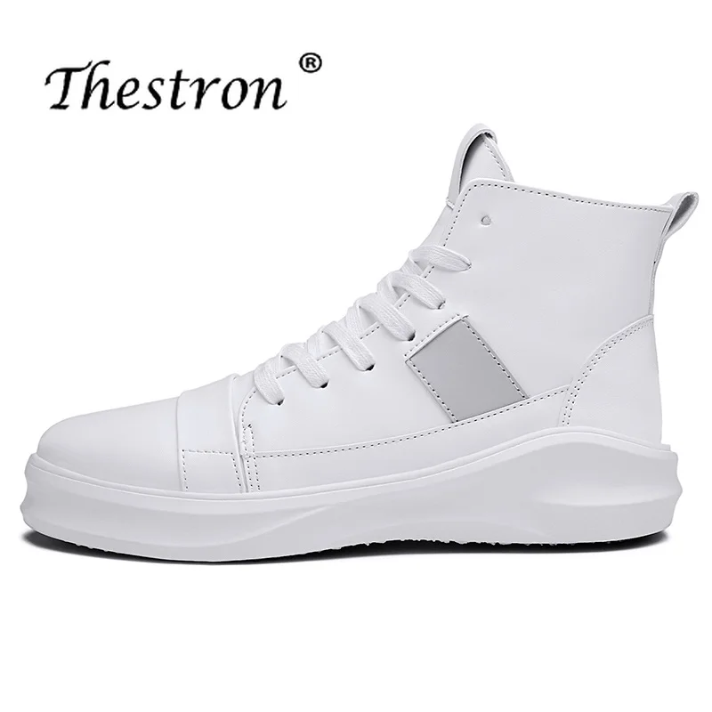

Casual Footwear For Youth Hard-Wearing Wearable Male Fashion Sneakers High Top Walking Men Shoes White Black Flats Shoes Men