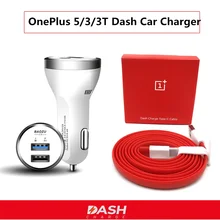 Oneplus 5T Car Charger , Dash Charge For One plus 3 3T 5 ,Dual Usb Quick Fast Charging and Original 100/150CM Type-C cable