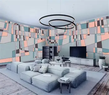 

2019 New Custom Photo 3d Wallpaper Modern Abstract Square Simple House Wallpaper Wall Decoration Wall paper
