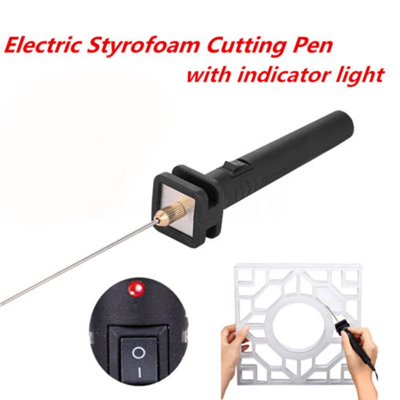 1 Set   2-20CM Electric Foam Cutter Black Electric Styrofoam Foam Cutter Hot Wire Foam Cutting Machine Pen w/ Voltage Adapter