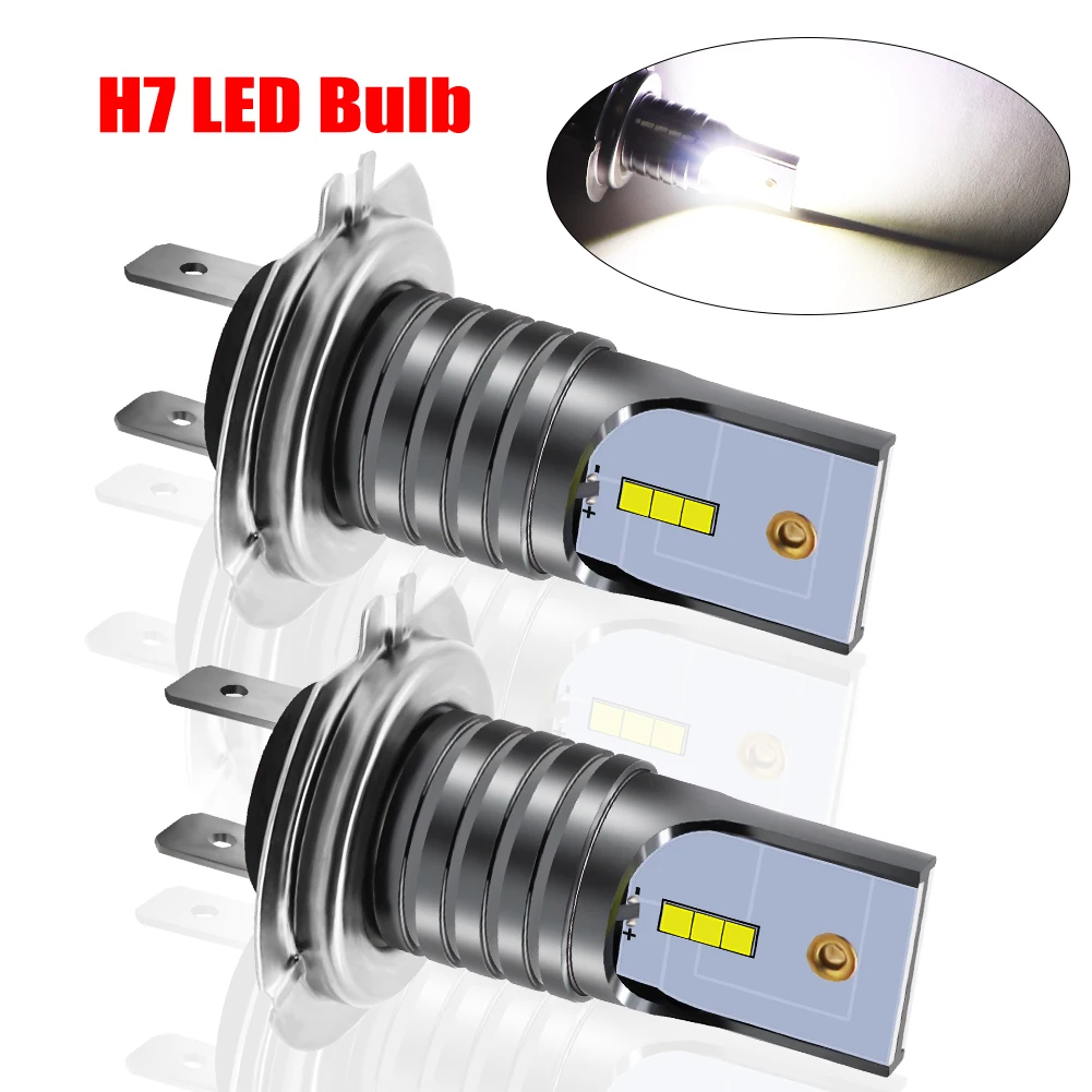 

1pair H7 LED Auto Fog Light Bulbs 40W 1860 Chips 6000K Pure White Waterproof LED Fog Driving Lights Car Front Headlamp DC 12V