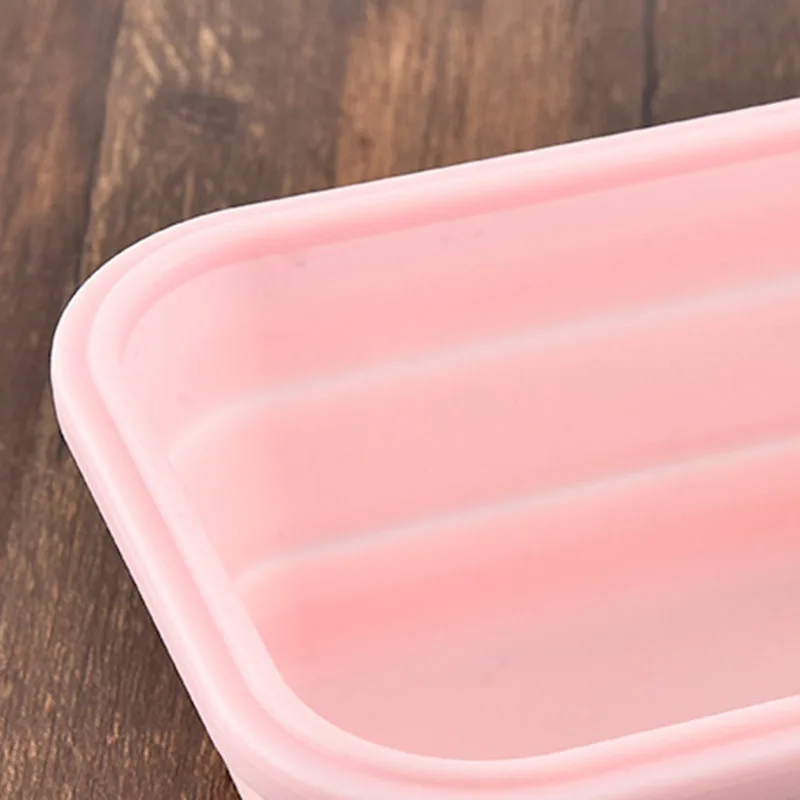 

3pcs Collapsible Silicone Lunch Box Food Fruit Storage Container Safe Kitchen Microwave Lunchbox RT99