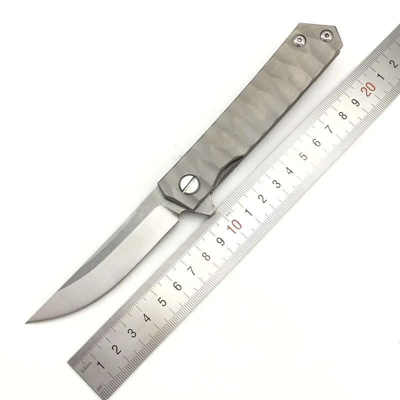 new katana feel EDC tools titanium folding knife ball bearing military
