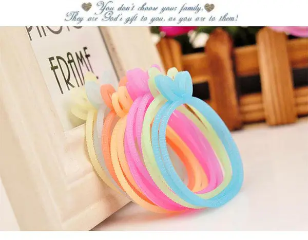 10 Pcs Lot Rabbit Ear Silicone Rubber Bracelets Fashion Jelly