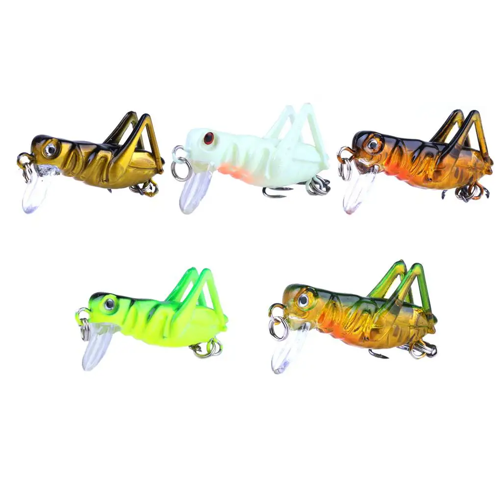 3.5cm/3g Colorful Vivid Cricket Shape Fishing Lure Locust Artificial
