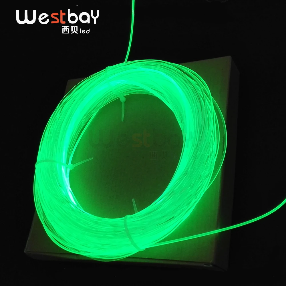 

5 meters 2.0mm Side Glow Optic Fiber Cable car light, EL wire replacement