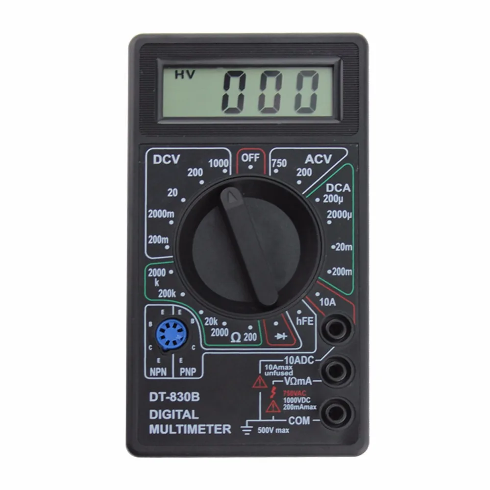 Новая Акция! DT-830B ЖК-Цифровой Мультиметр AC/DC Вольтметр Вольт Ом Метр Тестер для школ и заводов семьи любительский любовник