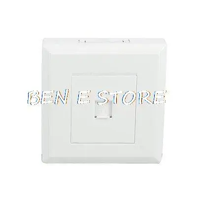 Single Gang RJ11 6P2C Telephone Phone Outlet Socket Wall Panel Face Plate White |