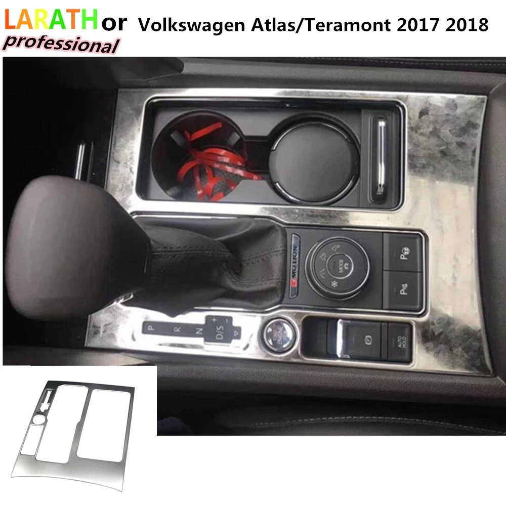Для Volkswagen Atlas Teramont нержавеющая сталь Внутри Внутренний средний рычаг переключения весла чашки переключатель рамка лампы Отделка 1 шт