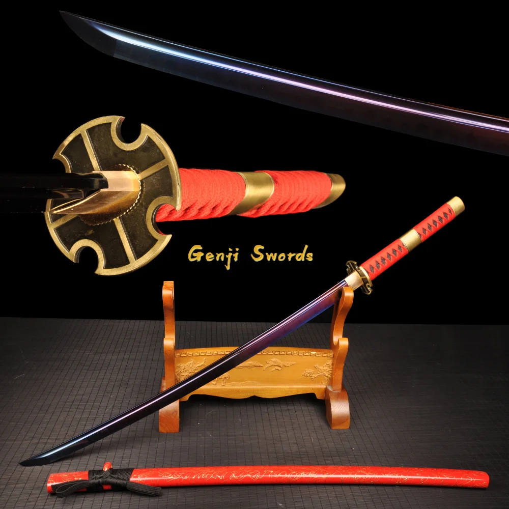 Japanese Tanto Hand Crafted Forged Purple Blade Carbon Steel sharp Wakizashi JP