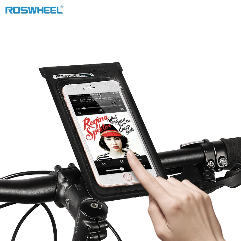 

Roswheel full waterproof 6.0 inch bicycle phone bag front MTB bike phone bag handlebar case cycling bag bags bycicle accessories