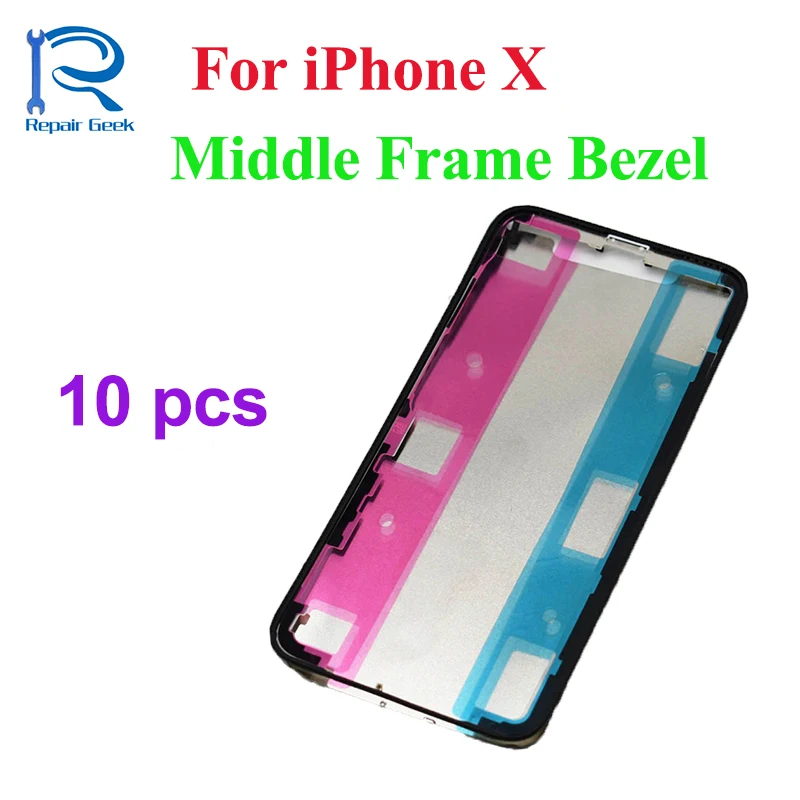 

10pcs For iPhone X 5.8" Middle Frame Front Bezel LCD Touch Screen Housing Repair Parts For IX I10 IPX