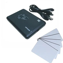 Free shipping 15 kinds output format flat casing 13.56MHZ NFC reader IC Card Reader for Mi-fare Usb port + 10pcs white cards