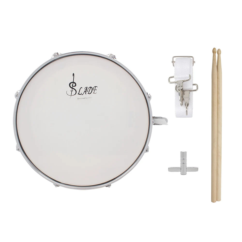 Professional Snare Drum Head 14 Inch with Drumstick Drum Key Strap for Student Band