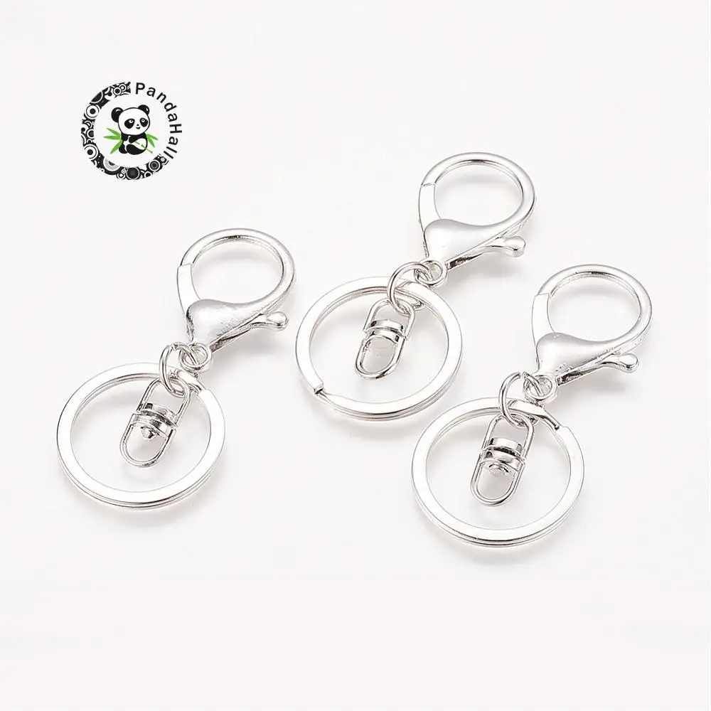 iron alloy lobster claw clasp keychain, Metal, 68x30mmin Key Chains