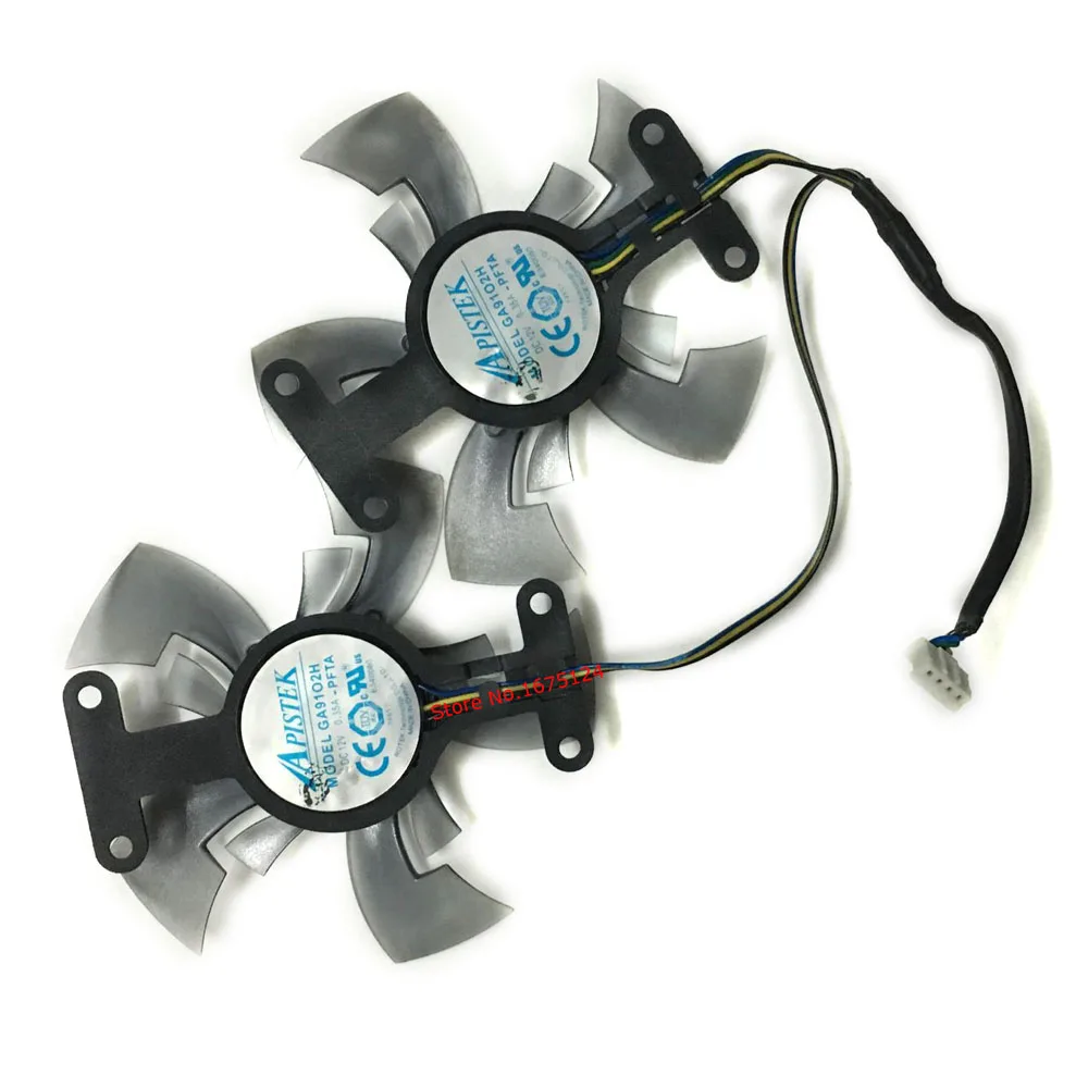 2pcs/lot GA91O2H computer Graphics card fan VGA Cooler Fans For