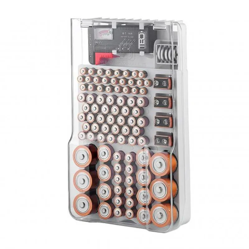 

New Battery Organizer Storage Case Plastic Battery Storage Box Case/Organizer/Holder/Container 93 Various Sized Batteries