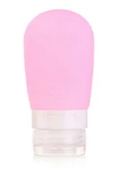 OnnPnnQ портативный Круглый Силиконовый дорожный контейнер для косметики и шампуня конфетного цвета - Цвет: Pink L