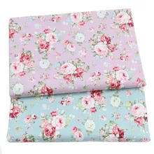 Syunss Розовый Синий Пион цветочный принт хлопок Ткань DIY ткань лоскутное Telas шитье детские игрушки постельные принадлежности стеганый Tecido ткань
